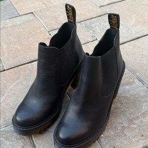 Dr. Martens Black Leather Ankle Booties